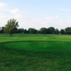 A view of a tee at Rocky Lakes Golf Course.