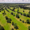 Aerial view of the 5th fairway and green from Pine Valley Golf Club.